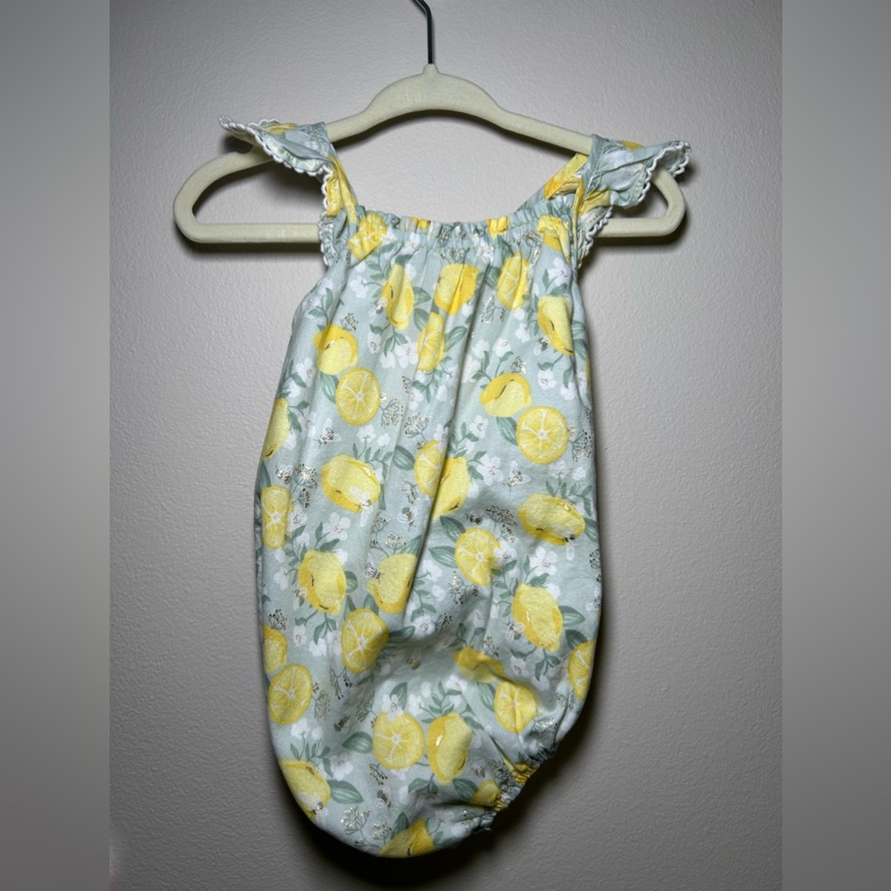 Yellow & Green Tommy Bahama Baby Girl Floral Romper Size 6-9 Months